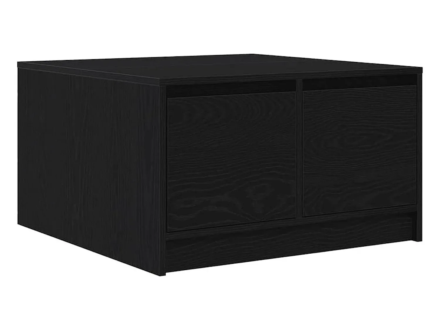 Mesa De Centro*vidaxl Mesa de centro com gavetas 70,5x70x40 cm carvalho Preto