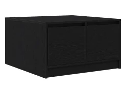 Mesa De Centro*vidaxl Mesa de centro com gavetas 70,5x70x40 cm carvalho Preto