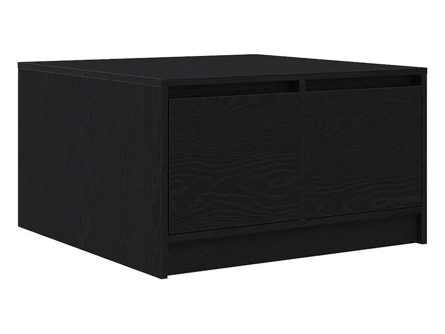 Mesa De Centro*vidaxl Mesa de centro com gavetas 70,5x70x40 cm carvalho Preto