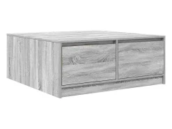 Mesa De Centro*vidaxl Mesa de centro com gavetas 100x100x40 cm sonoma Cinzento