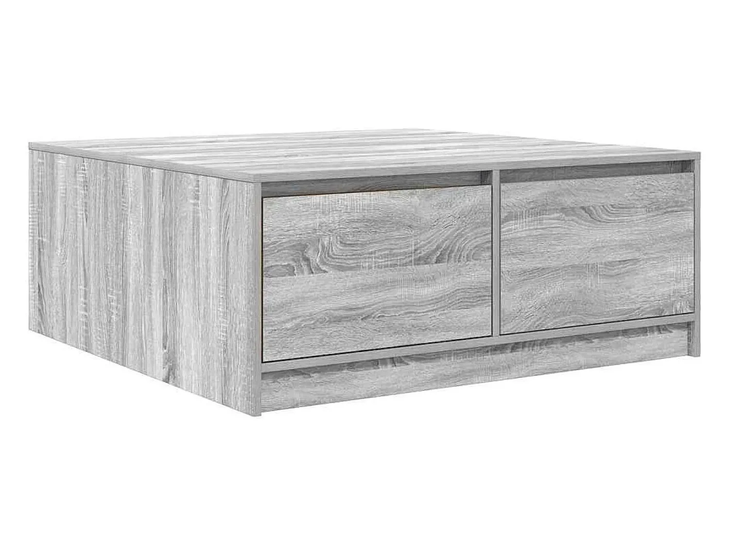 Mesa De Centro*vidaxl Mesa de centro com gavetas 100x100x40 cm sonoma Cinzento