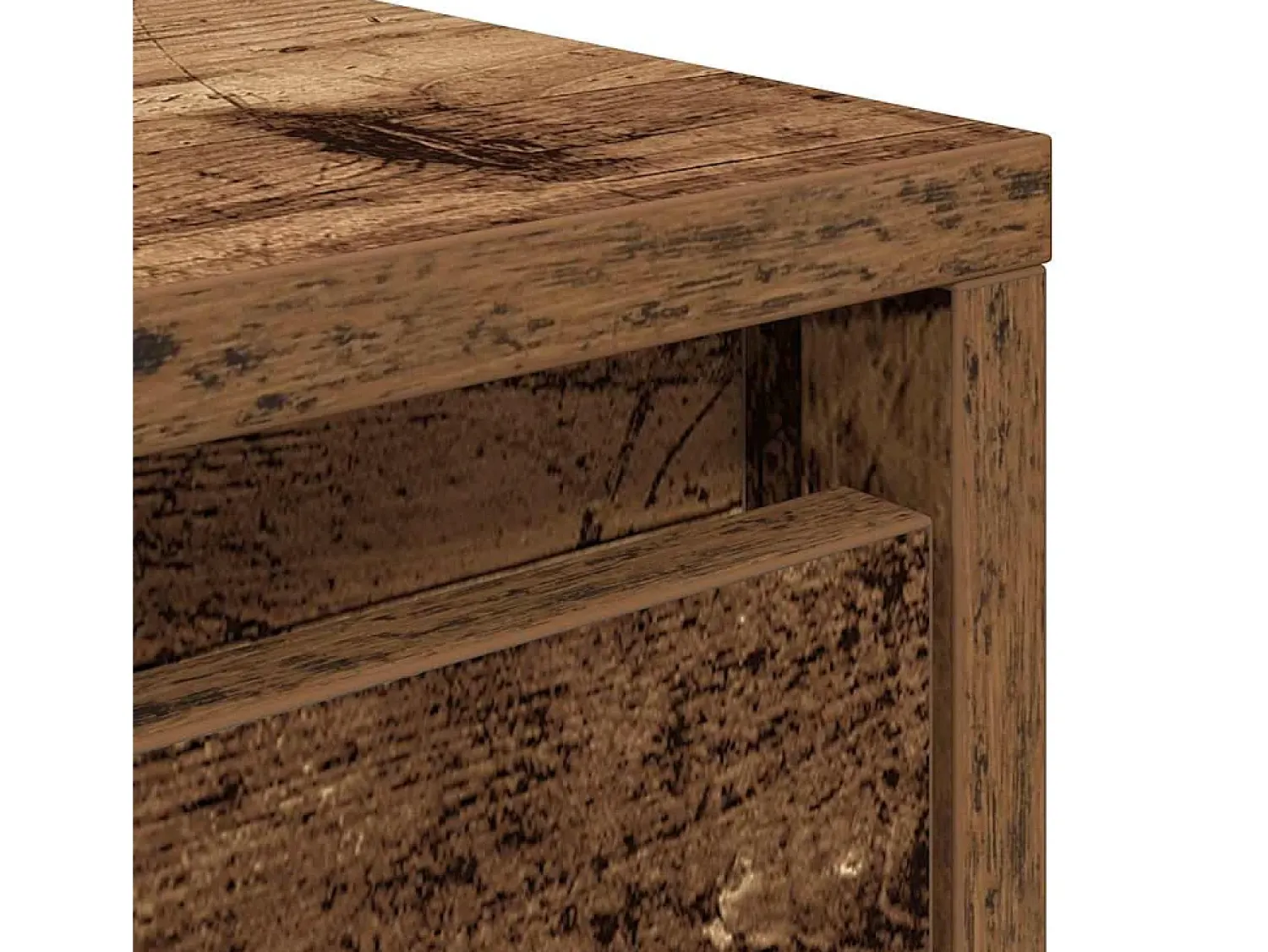 Hot vidaxl Mesa de centro com gavetas 70,5x70x40 cm madeira velha Natural claro