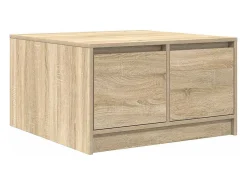 Mesa De Centro|vidaxl Mesa de centro com gavetas 70,5x70x40 cm carvalho sonoma Natural claro