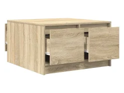 Mesa De Centro|vidaxl Mesa de centro com gavetas 70,5x70x40 cm carvalho sonoma Natural claro