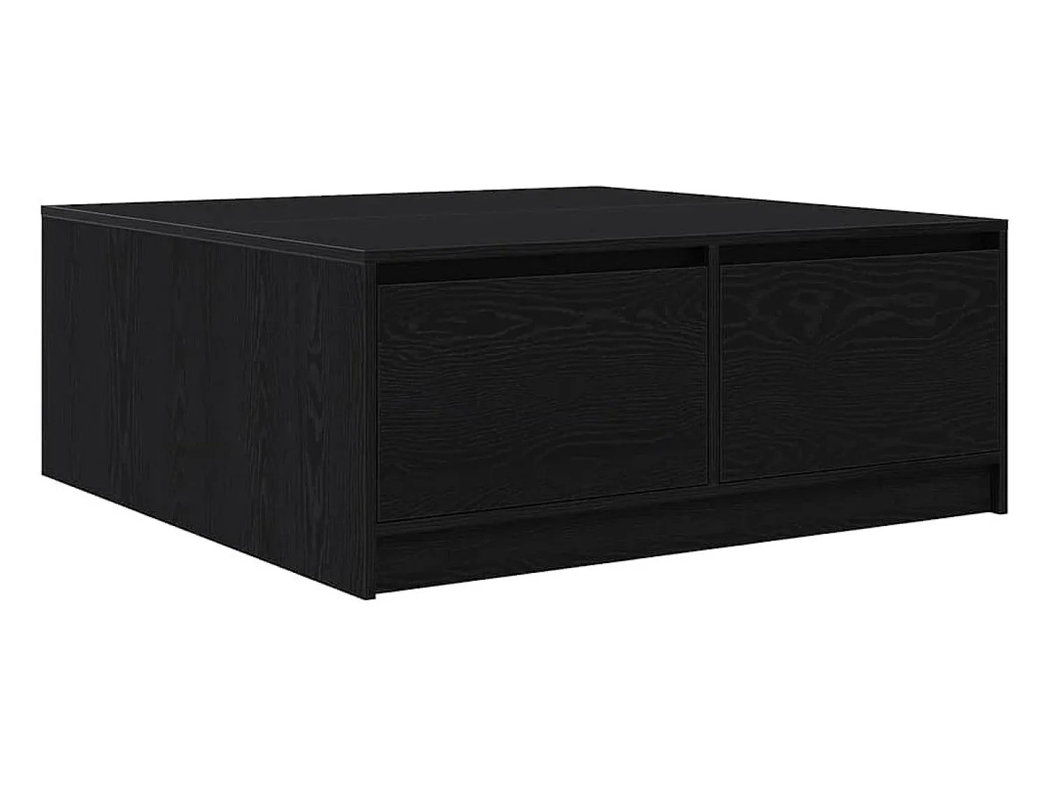 Mesa De Centro*vidaxl Mesa de centro com gavetas 100x100x40 cm carvalho Preto