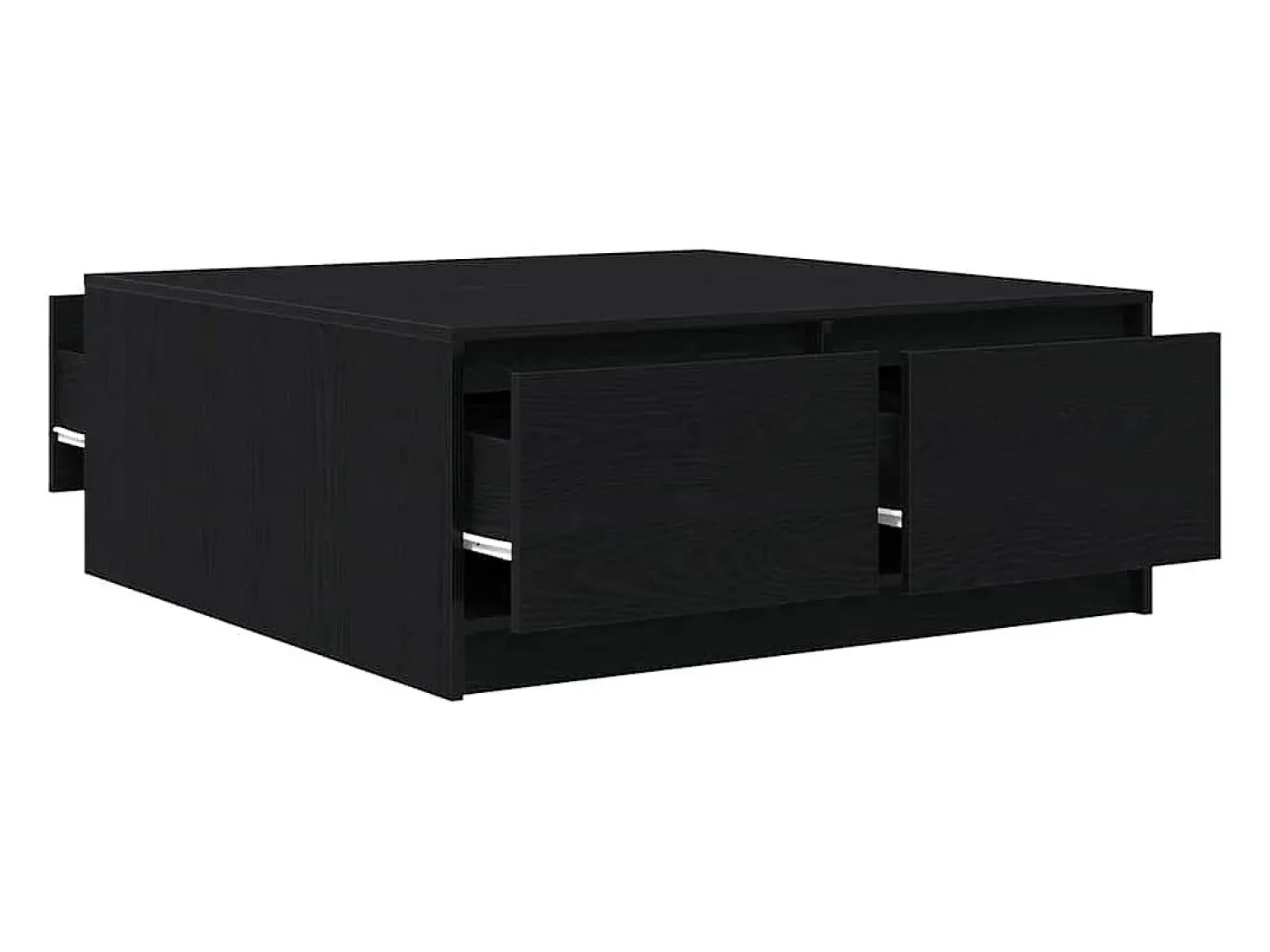 Mesa De Centro*vidaxl Mesa de centro com gavetas 100x100x40 cm carvalho Preto