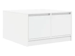 Mesa De Centro*vidaxl Mesa de centro com gavetas 70,5x70x40 cm Branco