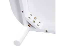 Mesa de centro com gavetas e portas de correr, mesa de sala de estar com espaço de armazenamento, branca^ Mesa De Centro