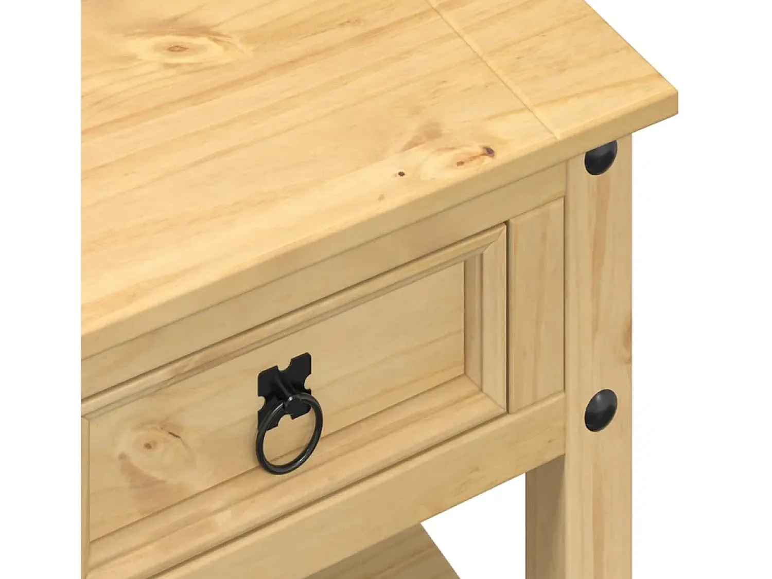 Best vidaxl Mesa de centro com gavetas Corona 85x50x45 cm pinho maciço Natural claro