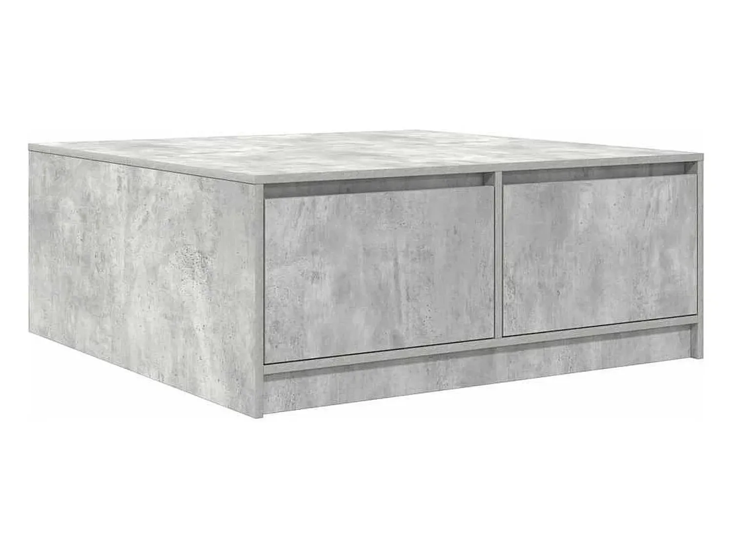 Mesa De Centro*vidaxl Mesa de centro com gavetas 100x100x40 cm -cimento Cinzento