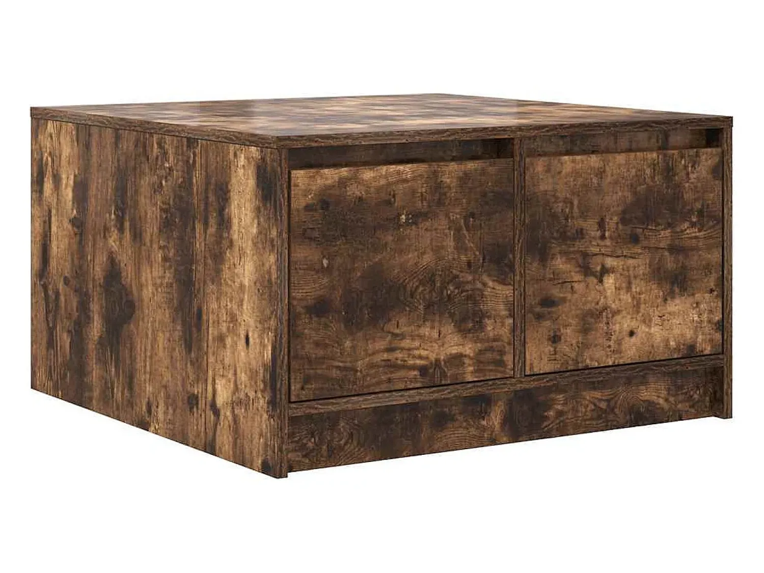 vidaxl Mesa de centro com gavetas 70,5x70x40 cm carvalho fumado^ Mesa De Centro