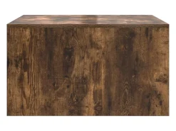 vidaxl Mesa de centro com gavetas 70,5x70x40 cm carvalho fumado^ Mesa De Centro