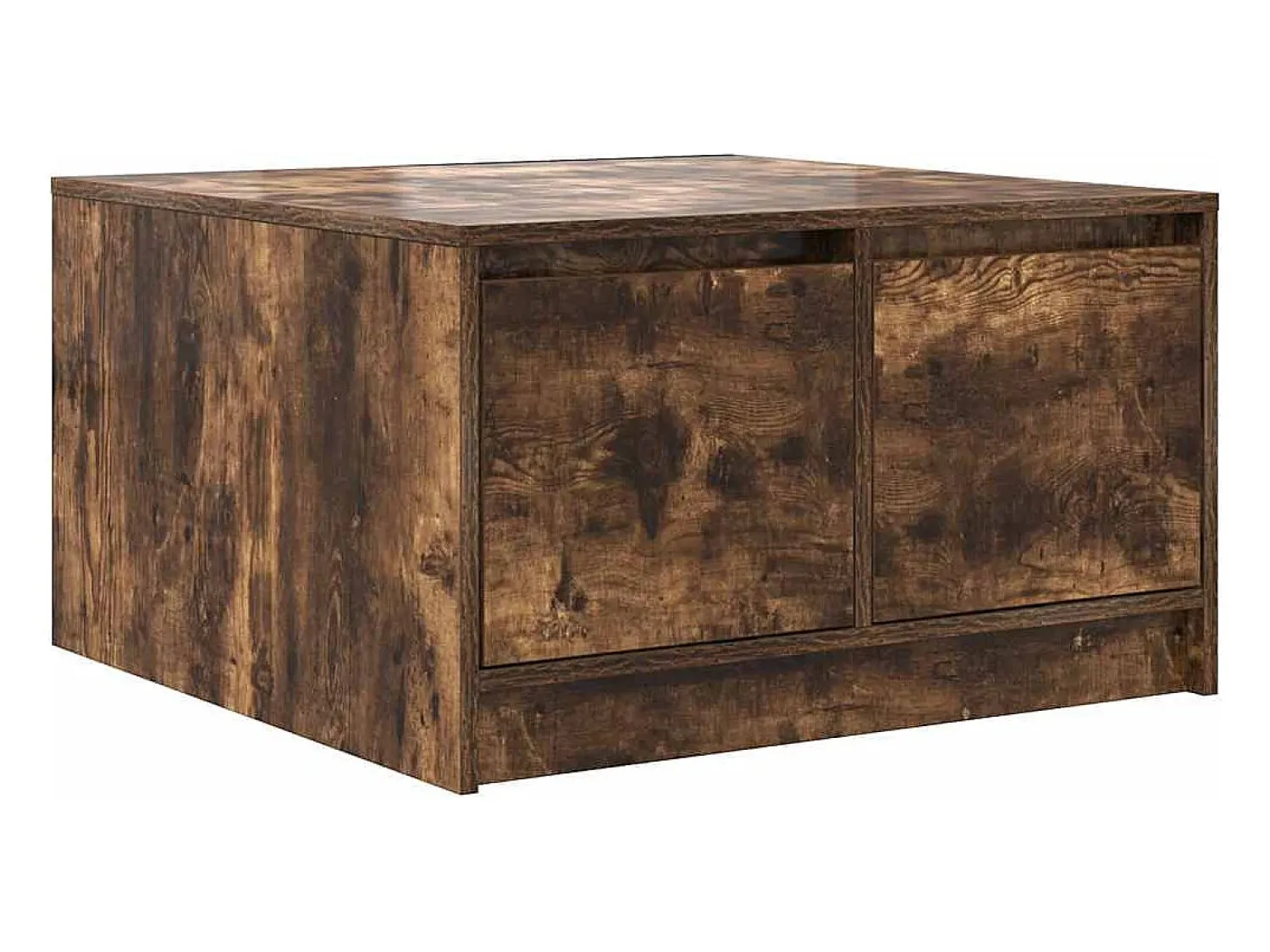 vidaxl Mesa de centro com gavetas 70,5x70x40 cm carvalho fumado^ Mesa De Centro