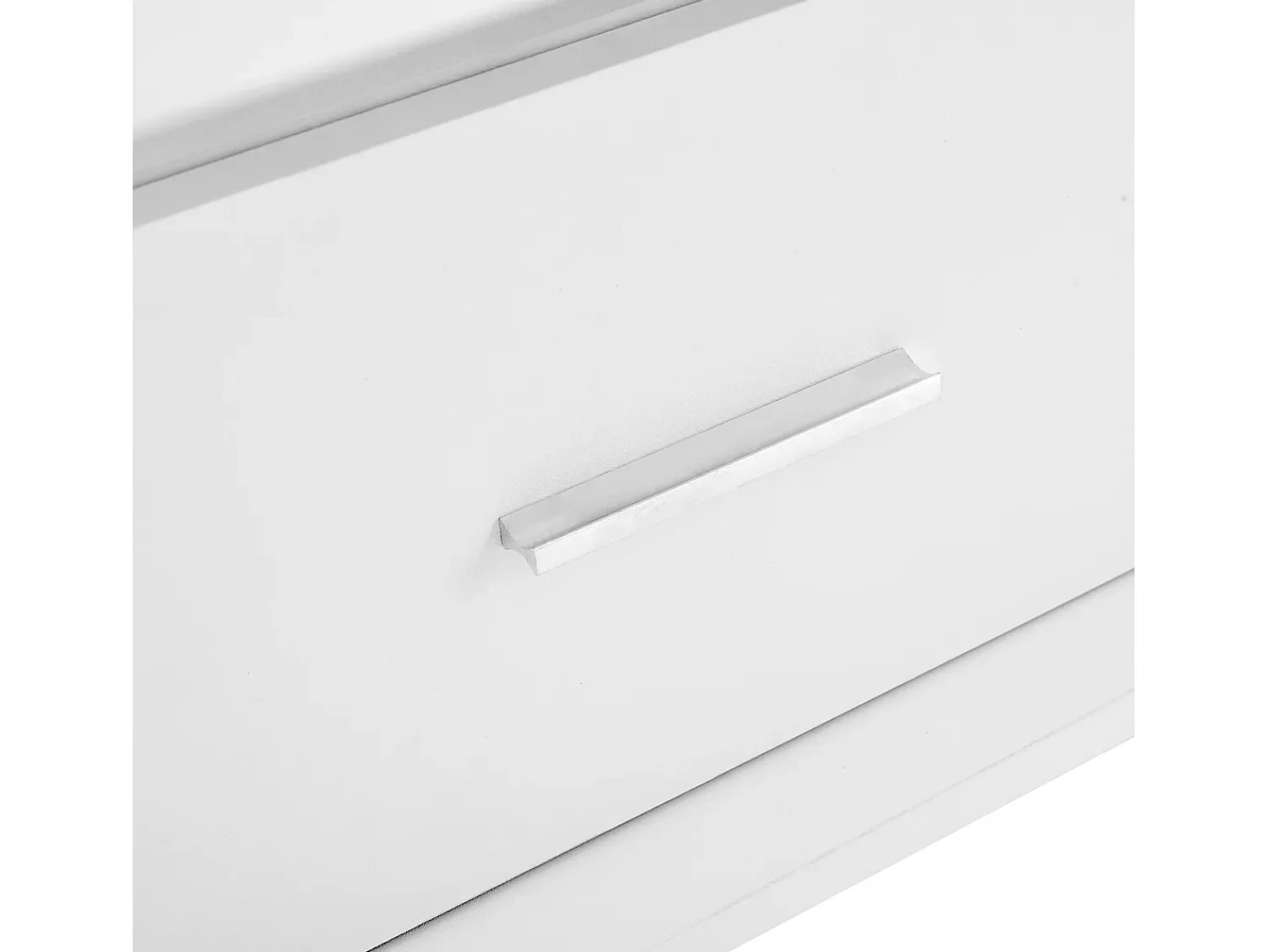 Mesa De Centro* Mesa de centro com iluminação LED - Mesa de centro com altura ajustável e uma gaveta - Arrumação aberta - Branco