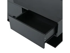 Hauss Spole Mesa de centro com iluminação LED em lacado , 100x50x35 cm, com 2 gavetas e tampo em vidro.^ Mesa De Centro