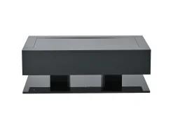 Hauss Spole Mesa de centro com iluminação LED em lacado , 100x50x35 cm, com 2 gavetas e tampo em vidro.^ Mesa De Centro