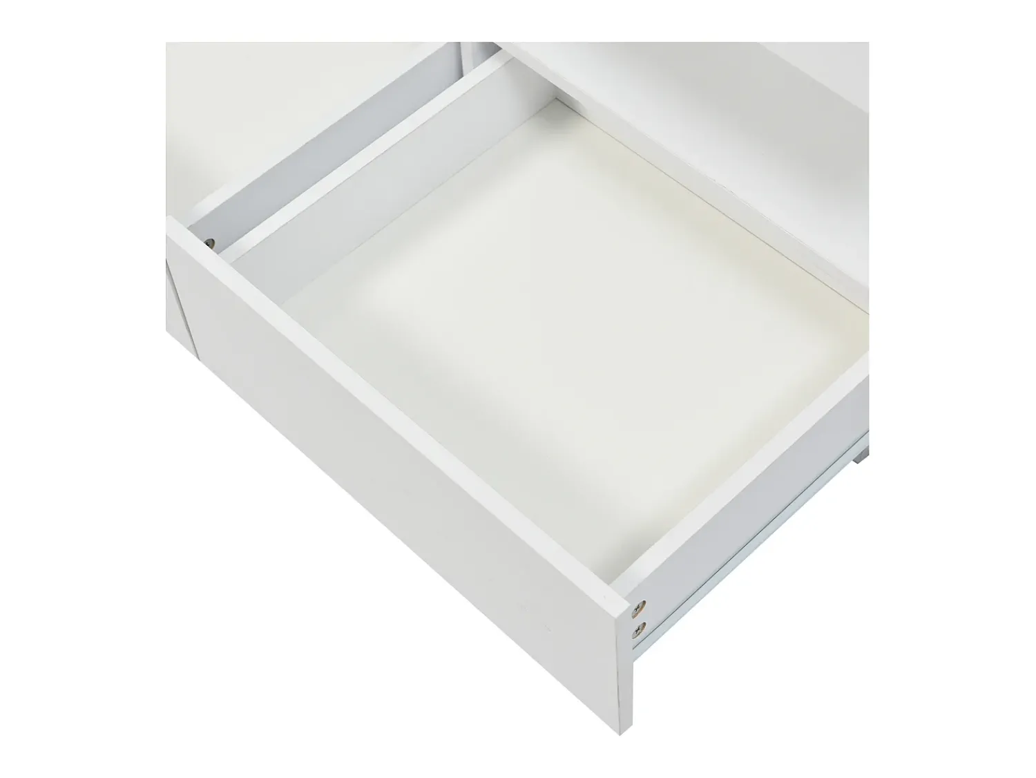 Mesa De Centro|ModernLuxe Mesa de centro com LED - 2 gavetas e 2 compartimentos - estilo moderno - Branco