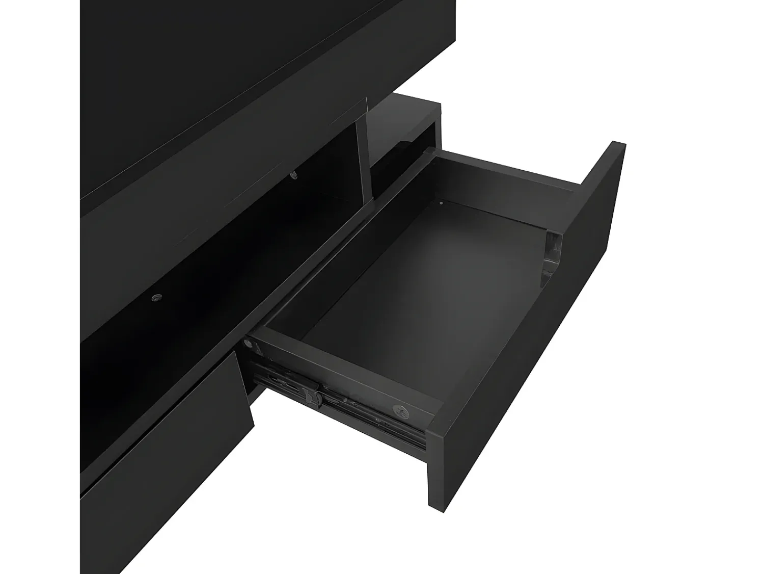 ModernLuxe Mesa de centro com LED - acabamento brilhante - 4 gavetas frontais e traseiras -^ Mesa De Centro