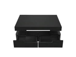 ModernLuxe Mesa de centro com LED - acabamento brilhante - 4 gavetas frontais e traseiras -^ Mesa De Centro