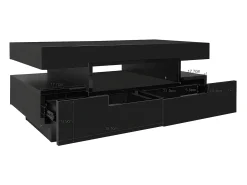ModernLuxe Mesa de centro com LED - acabamento brilhante - 4 gavetas frontais e traseiras -^ Mesa De Centro