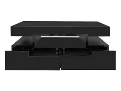 ModernLuxe Mesa de centro com LED - acabamento brilhante - 4 gavetas frontais e traseiras -^ Mesa De Centro