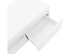 Mesa De Centro|ModernLuxe Mesa de centro com LED - com 1 gaveta e 1 compartimento - Branco