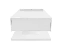 Mesa De Centro|ModernLuxe Mesa de centro com LED - vidro e aglomerado - Branco