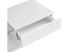 Mesa De Centro|ModernLuxe Mesa de centro com LED - vidro e aglomerado - Branco