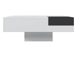 Online Hauss Spole Mesa de centro com LED e compartimento amovível - Acabamento brilhante Branco