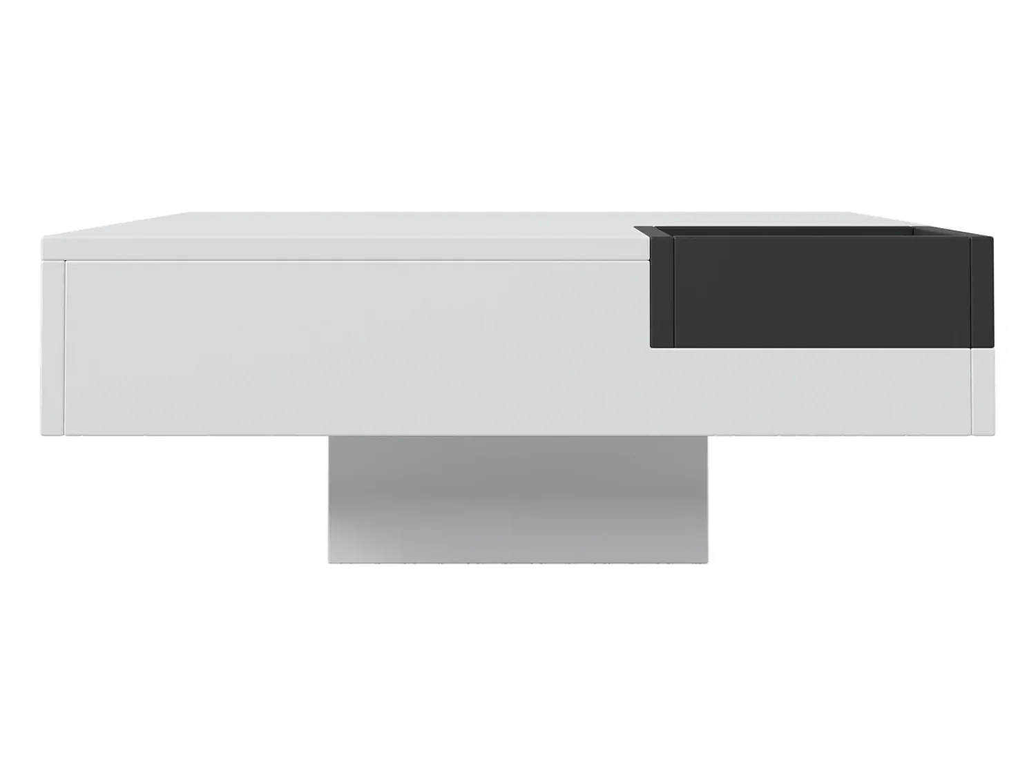 Online Hauss Spole Mesa de centro com LED e compartimento amovível - Acabamento brilhante Branco