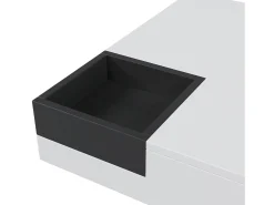 Online Hauss Spole Mesa de centro com LED e compartimento amovível - Acabamento brilhante Branco