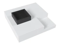 Online Hauss Spole Mesa de centro com LED e compartimento amovível - Acabamento brilhante Branco