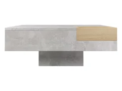 Mesa De Centro*Hauss Spole Mesa de centro com LED e compartimento amovível - Madeira PB - Cinza Cinzento