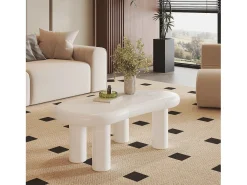 Merax Mesa de centro com LEDs - 98 x 65,5 x 40 cm - com 1 gaveta - em forma de nuvem - MDF -^ Mesa De Centro