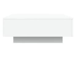 New vidaxl Mesa de centro com luzes LED 80x80x31cm Branco