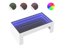 vidaxl Mesa de centro com luzes LED Infinity 90x50x30 cm^ Mesa De Centro