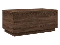 Mesa De Centro* Mesa de centro com luzes LED 90x50x40 cm carvalho PT196993 Castanho