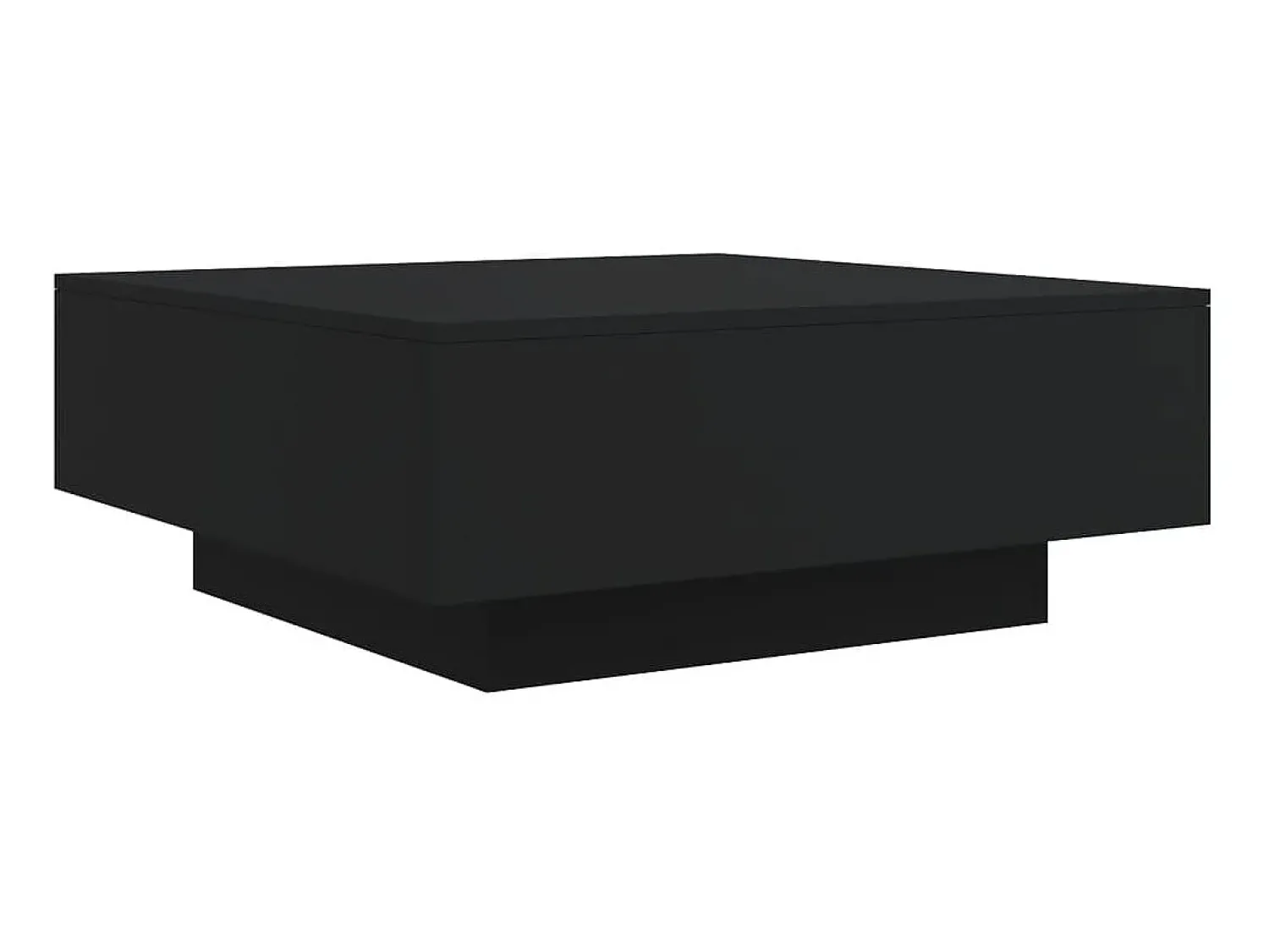 Mesa de centro com luzes LED 80x80x31 cm PT253742 Preto