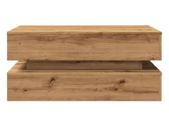 Mesa De Centro*vidaxl Mesa de centro com luzes LED 90x50x40 cm carvalho artisiano Natural claro