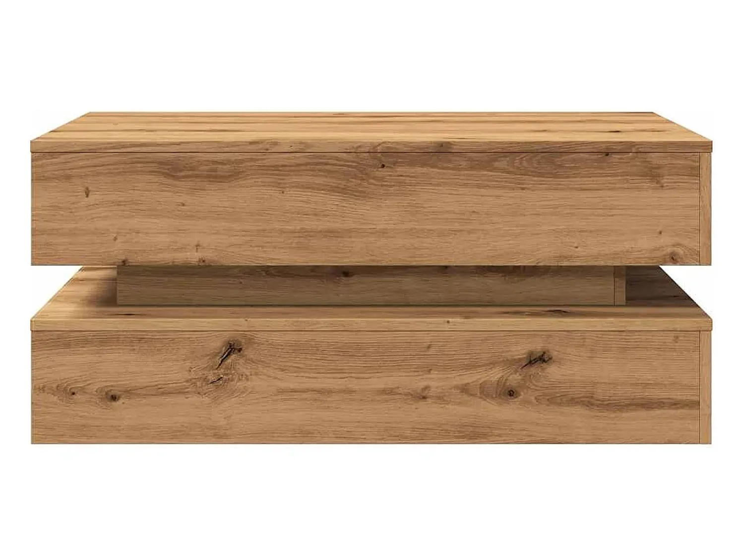 Mesa De Centro*vidaxl Mesa de centro com luzes LED 90x50x40 cm carvalho artisiano Natural claro