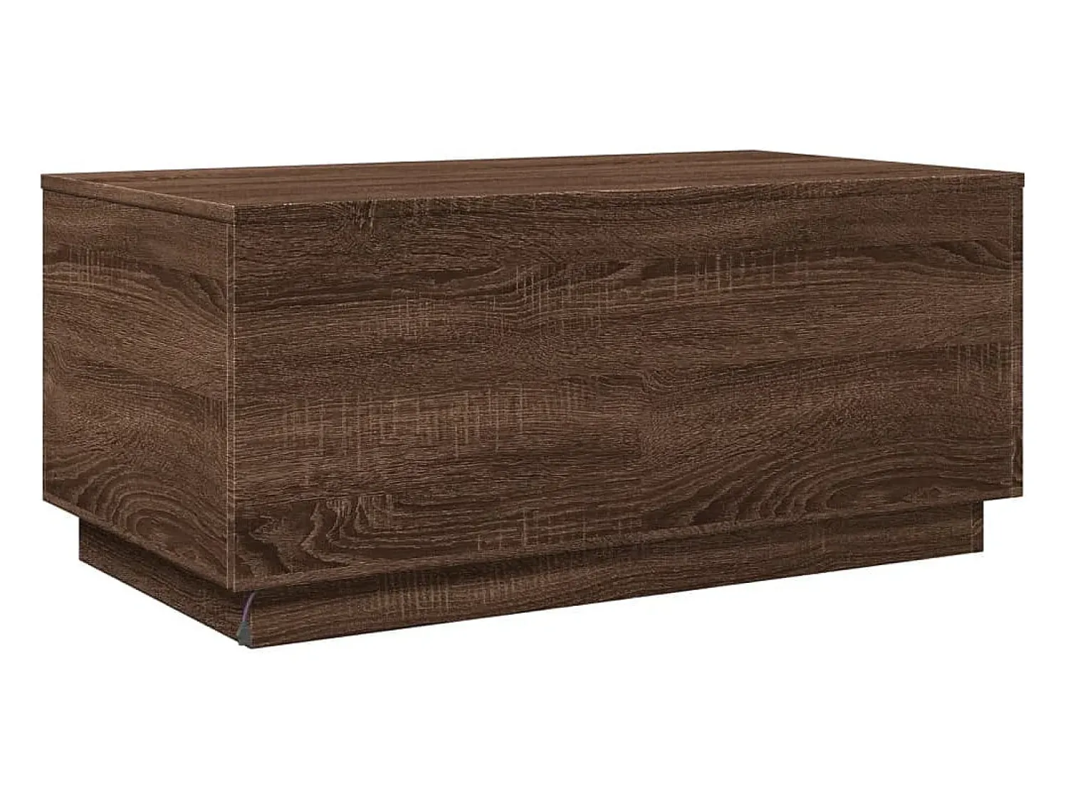 New vidaxl Mesa de centro com luzes LED 90x50x40 cm carvalho castanho Natural claro