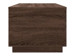 New vidaxl Mesa de centro com luzes LED 90x50x40 cm carvalho castanho Natural claro