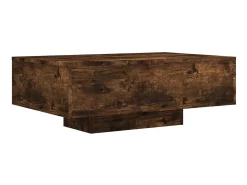 Mesa De Centro* Mesa de centro com luzes LED 85x55x31 cm carvalho fumado PT849965 Castanho