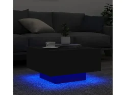 Mesa De Centro* Mesa de centro com luzes LED 55x55x31 cm PT824260 Preto