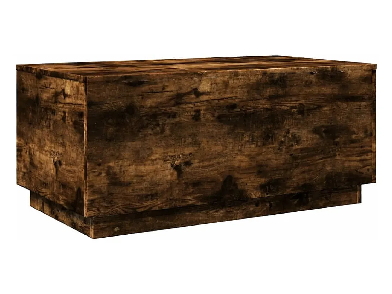 New Mesa de centro com luzes LED 90x50x40 cm carvalho fumado PT187059 Castanho