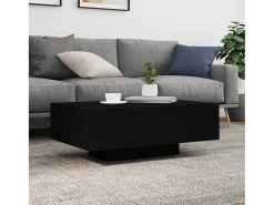 Online vidaxl Mesa de centro com luzes LED 85x55x31 cm Preto