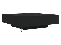 Mesa De Centro*vidaxl Mesa de centro com luzes LED 100x100x31 cm Preto