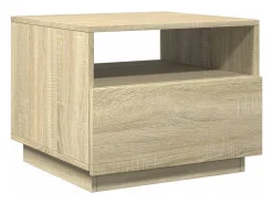 Mesa de centro com luzes LED 50x49x40 cm carvalho sonoma PT759228^ Mesa De Centro