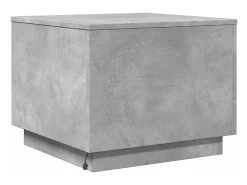 Mesa De Centro|vidaxl Mesa de centro com luzes LED 50x50x40 cm cimento Cinzento