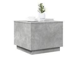 Mesa De Centro|vidaxl Mesa de centro com luzes LED 50x50x40 cm cimento Cinzento